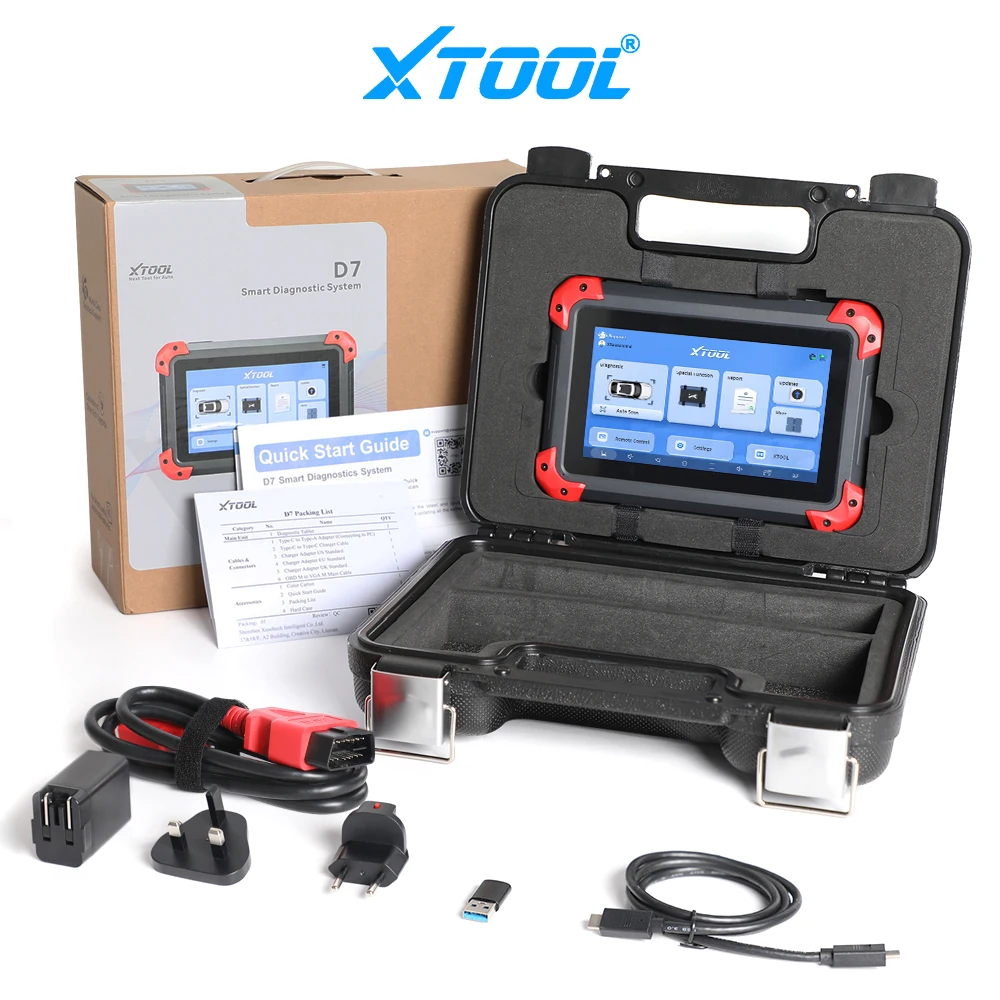 

XTOOL D7 V2.0 Bi-directional Control Automotive Scanner,Full System Diagnostic Tool,ECU Coding ,Auto Scan,36+ Service Function