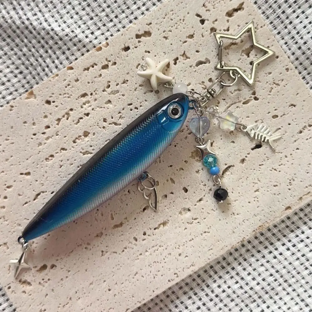 Fashion Simulation Fish Keychain Handmade Ocean Animal Fish Pendant Plastic Beads Bionic Fish Keychain Bag Charm