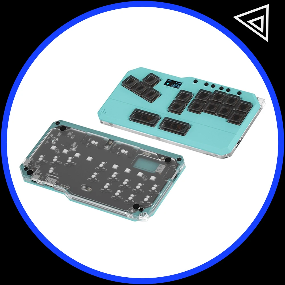 

DOIO KBHX-01 SLIM Mechanical Keyboard Aluminum Short Switch MIXBOX Mini Game Keyboard Rocker Arcade Fighting For PS5 Switch PC
