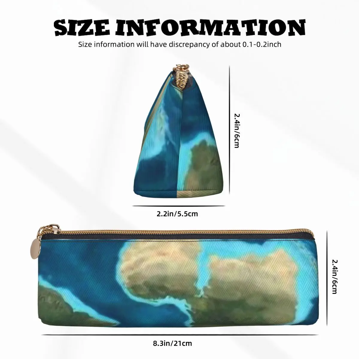 Earth Map Pencil Case 65 Million Years Ago Triangle Pencil Pouch Boys Large Capacity School Pencil Cases Stationery Organizer