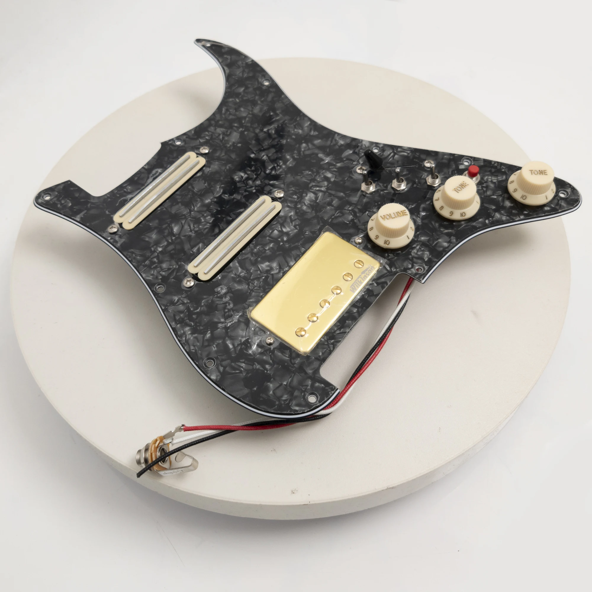 

SSH Guitar Prewired Loaded Pickguard Set,With Coil Splitting Alnico 5 Humbucker Pickups Set for ST Guitar Electric Guitars