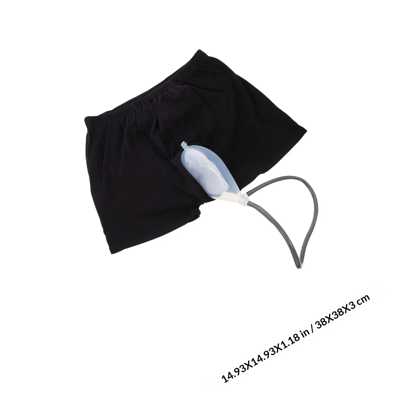 1Set Adult Incontinence Underwear Urine Collector Bags Breathable Cotton Leakproof Men Underpants Elderly Diabetes Prostate Care view 3