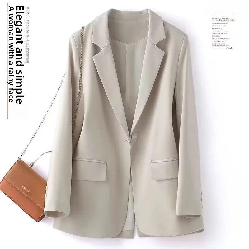 

2026 New Women's Suit Jacket Korean Style Autumn Design Sense Open Split Yellowish Red Outerwear Female Regular Thicknes...