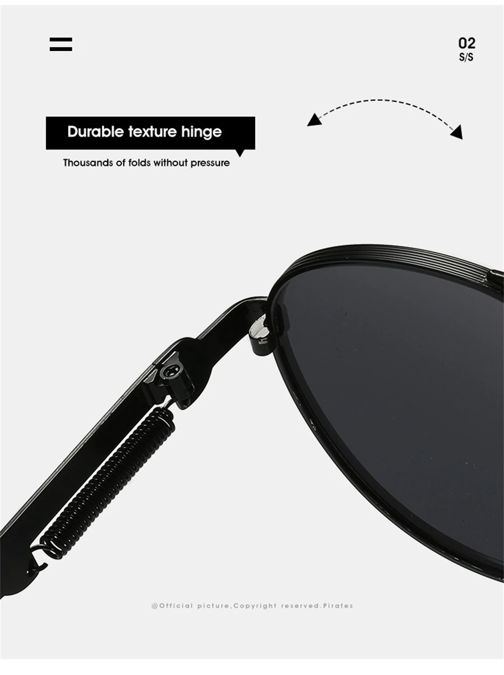 VIVIBEE Runde Steampunk-Sonnenbrille Vintage Herren UV400 Metall Hip-Hop 2026 Sonnenbrille Damen Hochwertige Retro-Brille – Detail 5