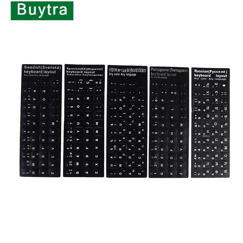 1PC Russian Keyboard Cover Stickers For Book Laptop Keyboard Computer Standard Letter Keyboard Cover Film French English Sticker