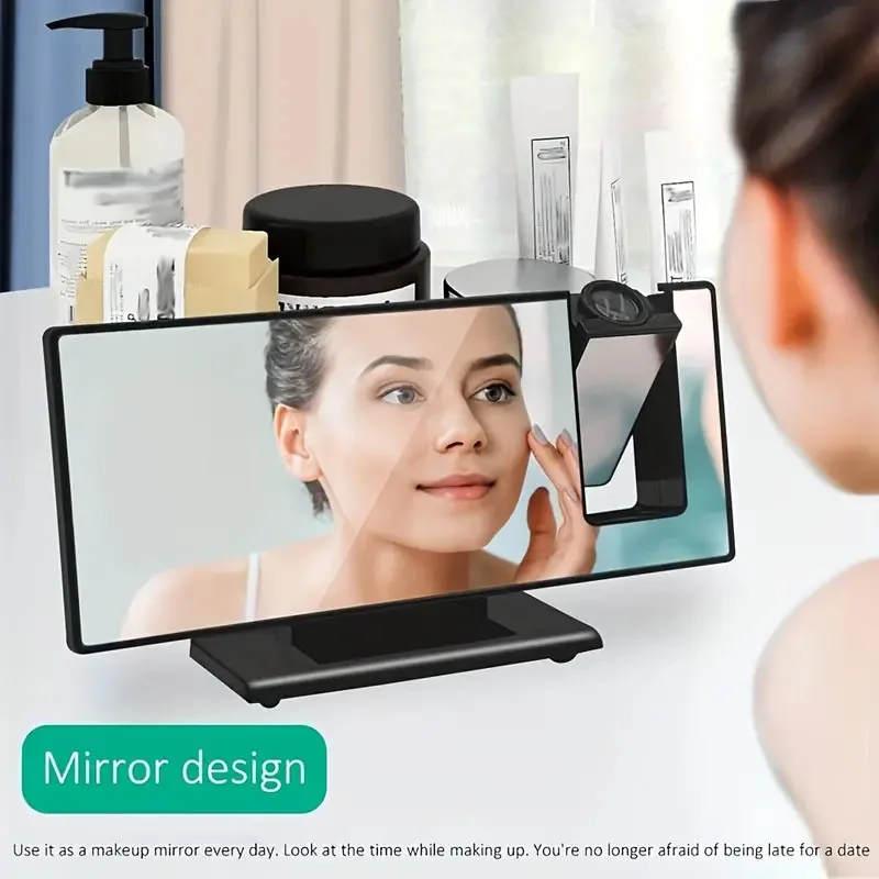 180° LED Digital Alarm Clock Projection Clock Table Clock with Time Temperature Display Backlight Snooze Clock for Home Bedroom