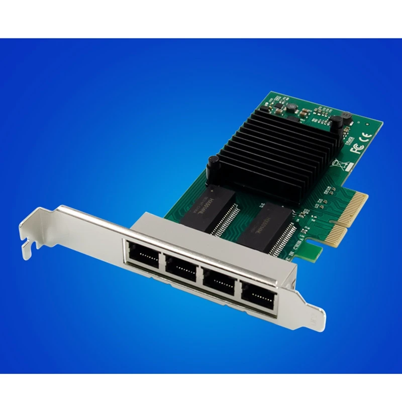 Quad-Port PCI-E Gigabit Netwerkkaart PCI-E X1 I350-T4 RJ45 Desktop Zachte Router Gigabit Netwerkkaart