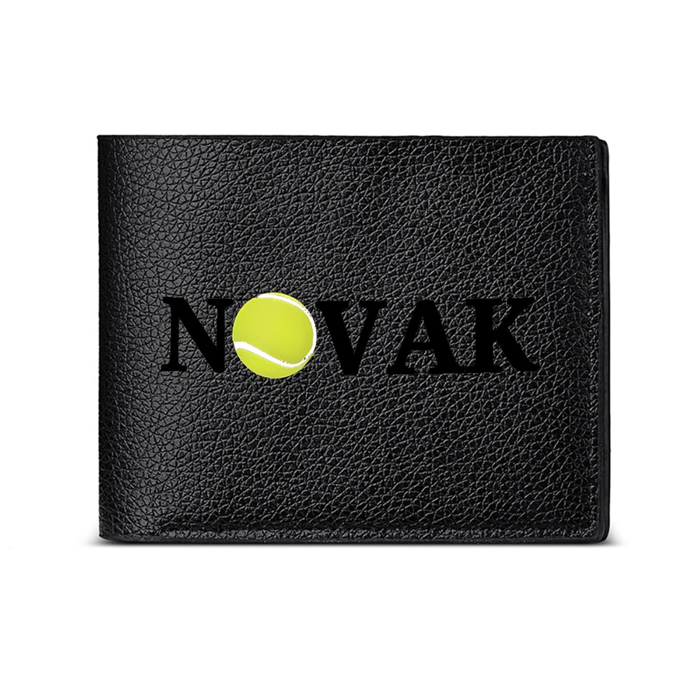 Novak Tennis Ball Design Men's Wallet Card Holder Casual Business Fashion Print Style Accessory