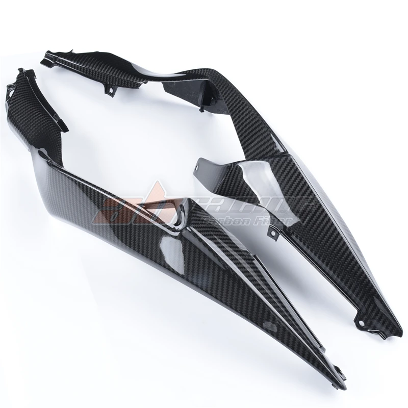 Rear Tail Side Panel Protective Trim Fairing Cowling Cover For Kawasaki ZX-6R 2019-2023 Full Carbon Fiber 100%