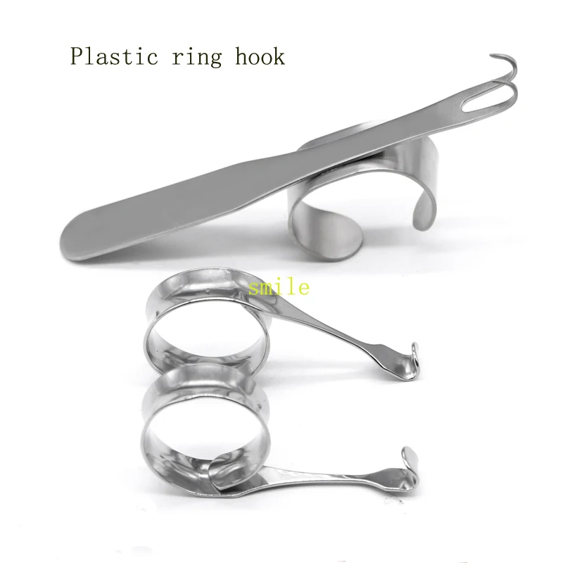 Retractor de párpado doble, herramienta de equipo de plástico de belleza, anillo de retractor, gancho de rastrillo