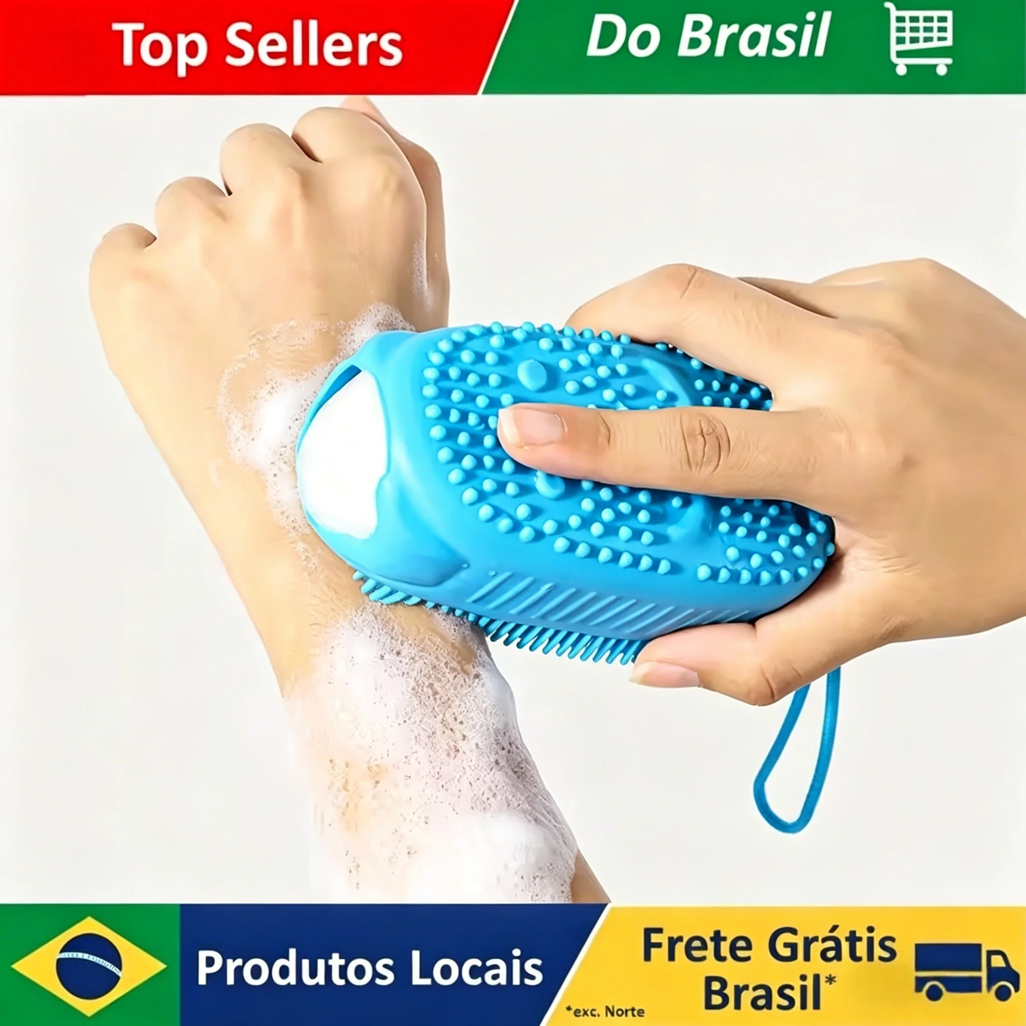Brazil Body Scrubber Shower Exfoliating Scrub Sponge Bubble Bath Brush Massager Skin Cleaner Cleaning Pad Bathroom Accessories
