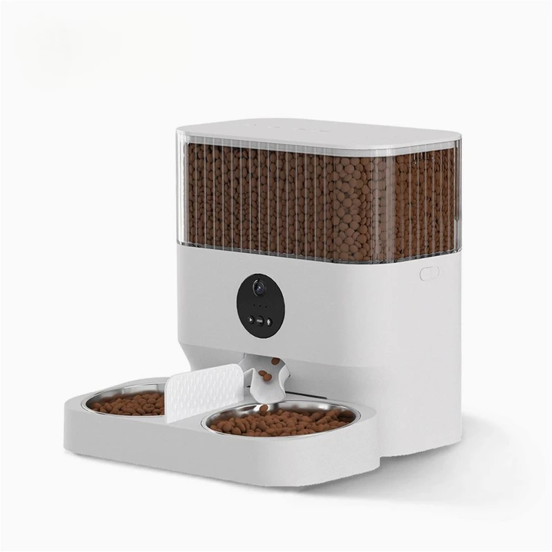 

Newly Upgraded Intelligent Pet Feeder Automatic Large 5L Capacity Timing Quantitative Solid Pattern Charge Power for Cat Dog