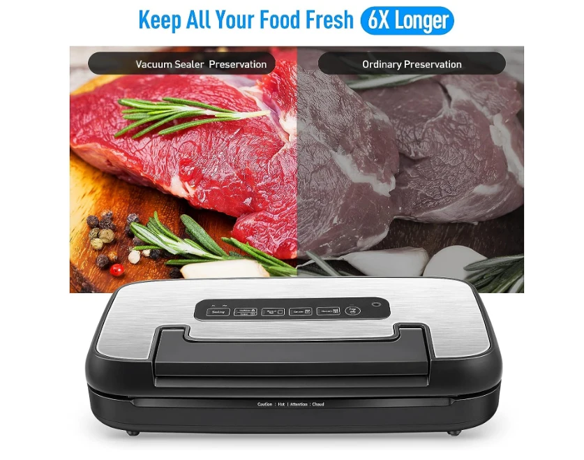 Vacuum Sealer, Handle Lock Design, Over 200 Continuous Uses Without Overheating,  Home Vacuum Food Sealer Vacuum Sealers