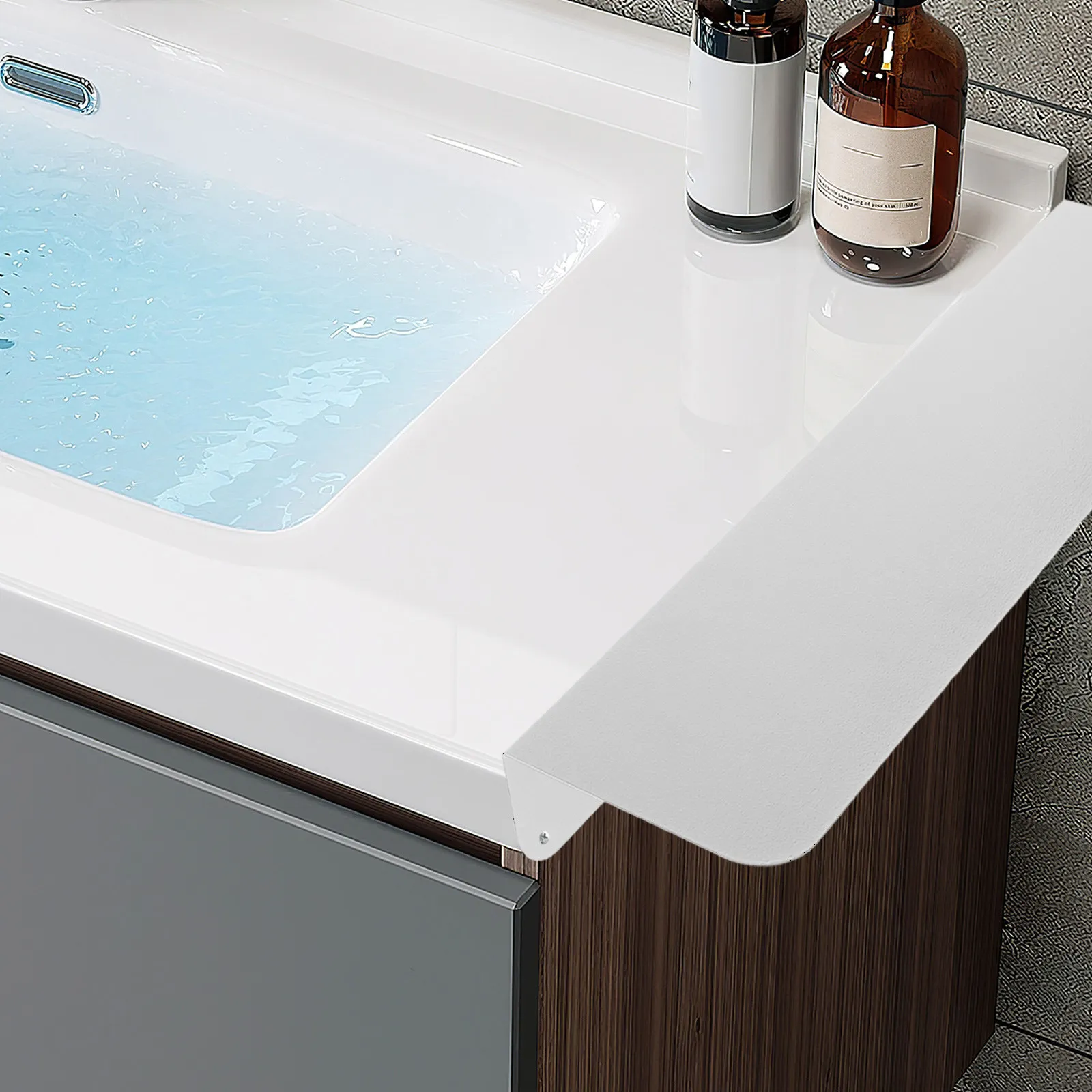 Kitchen Sink Side Extension Board White Metal Counter Gap Cover Easy Installation Gapless Kitchen Stove Gap Filler Countertop