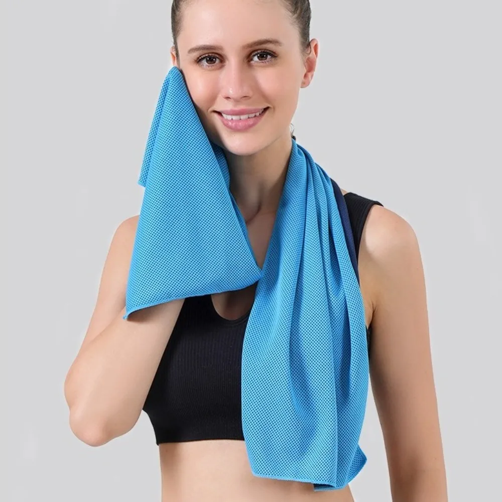 Quick Drying Outdoor Cooling Ice Towel Microfiber Portable Fitness Cool Towel Sweat Absorption Reusable Sports Cold Towel Travel