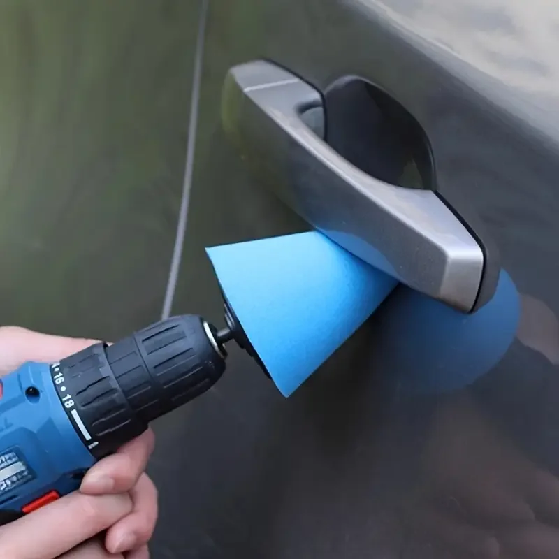 1-10 قطعة محور السيارة مخروطي إسفنجة تلميع رأس مطحنة عجلة للمعادن البلاستيك تلميع السيارات حافة تنظيف بالتفصيل الملحقات #1