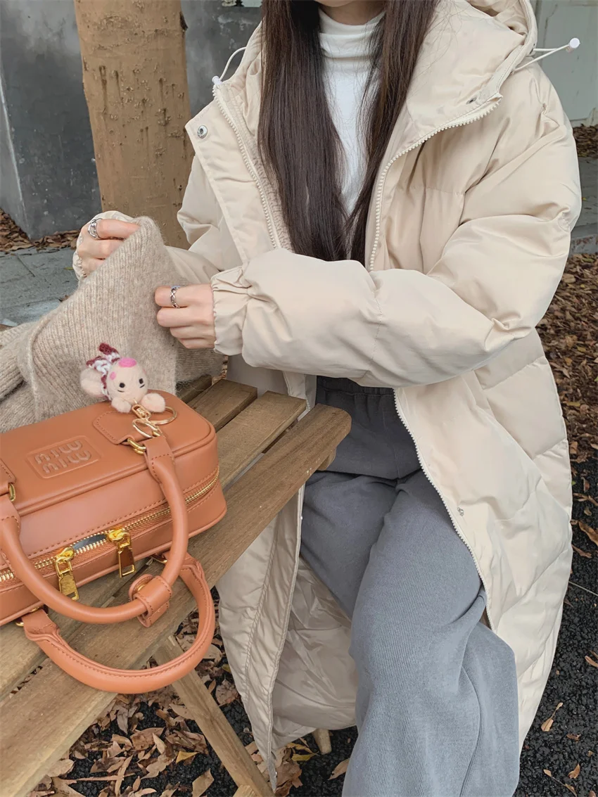 

Alien Kitty Women Maxi Parkas Chic Loose Daily Gentle Winter Warm Thicken 2023 Cotton Padded Office Lady High Street Coats