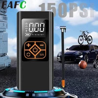 EAFC Bomba de aire para neumáticos de coche 4000mAh1, compresor de aire eléctrico con cable/inalámbrico y monitor para motocicleta, bicicleta, barco, coche y balones