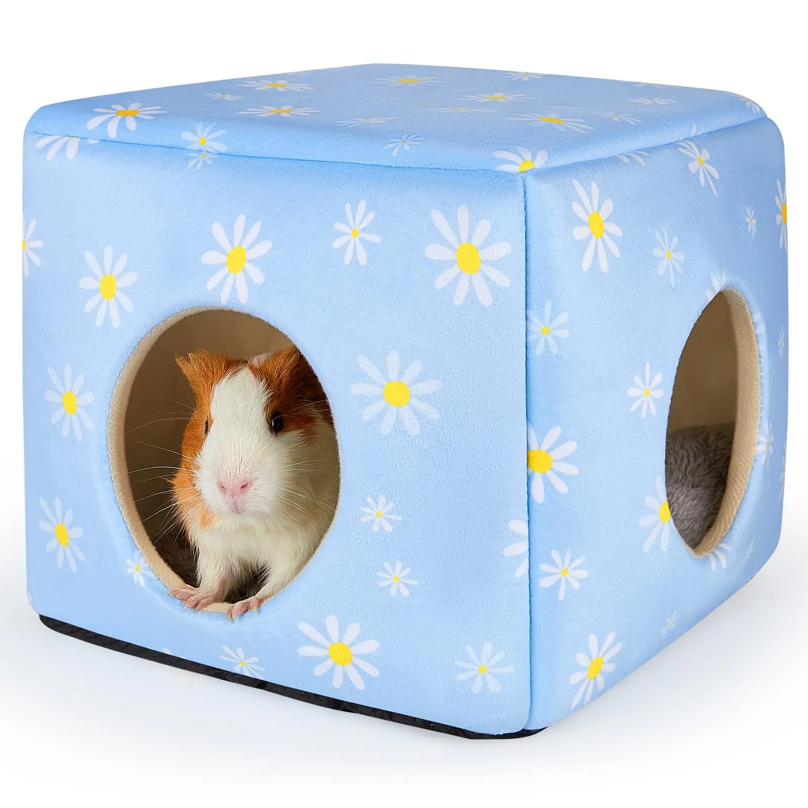 

Guinea Pig Hideout Bed Washable Guinea Pigs Hiding House Cozy Bunny Rabbits Bed for Small Pet Hamster Chinchilla Accessories