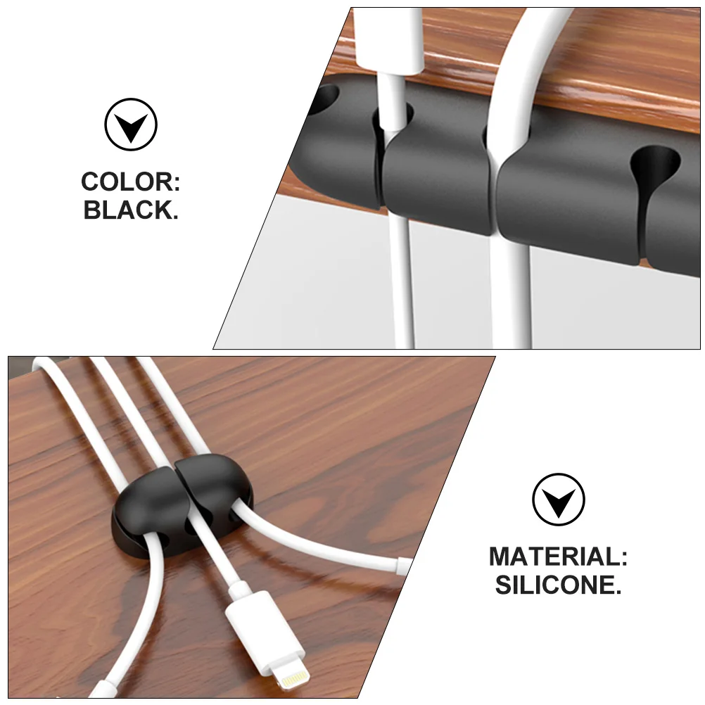 

4Pcs Silicone Holders Wire Cable ganizer Clips ganizer for Desk Management Headphones Phone Chargers Computer