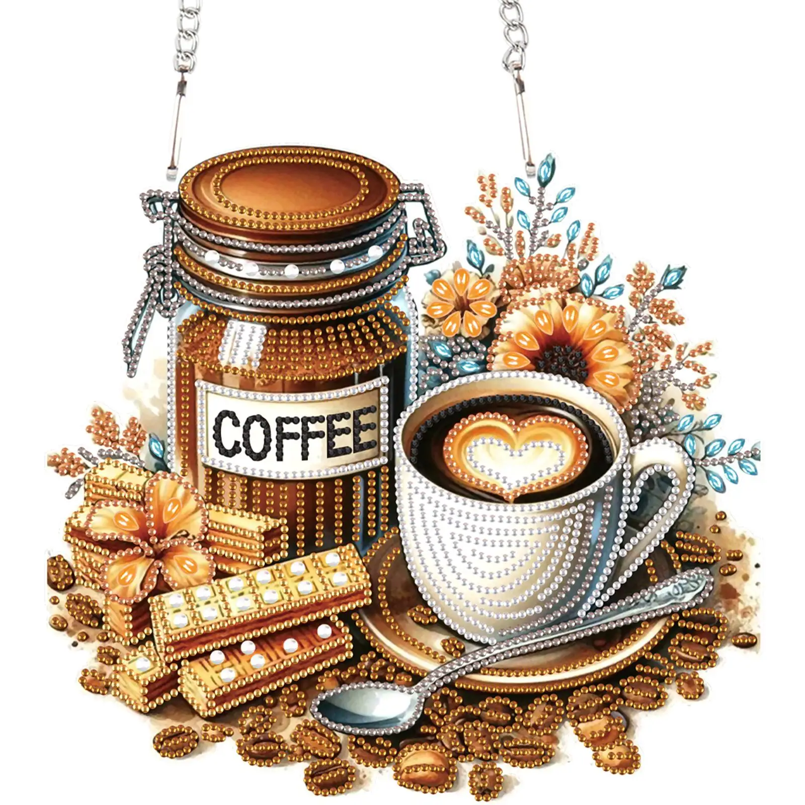 

Набор для алмазной вышивки 2D: Кофе, плоский, для самостоятельного изготовления, подвеска, декор для дома и стен