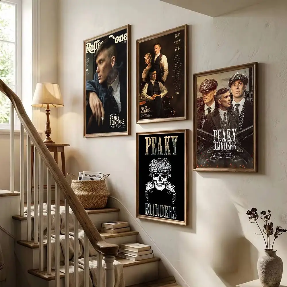 Popular Peaky Movies Peaky High-Quality Cotton Canvas Poster Wall Art For Living Room Modern Coffee House Decor