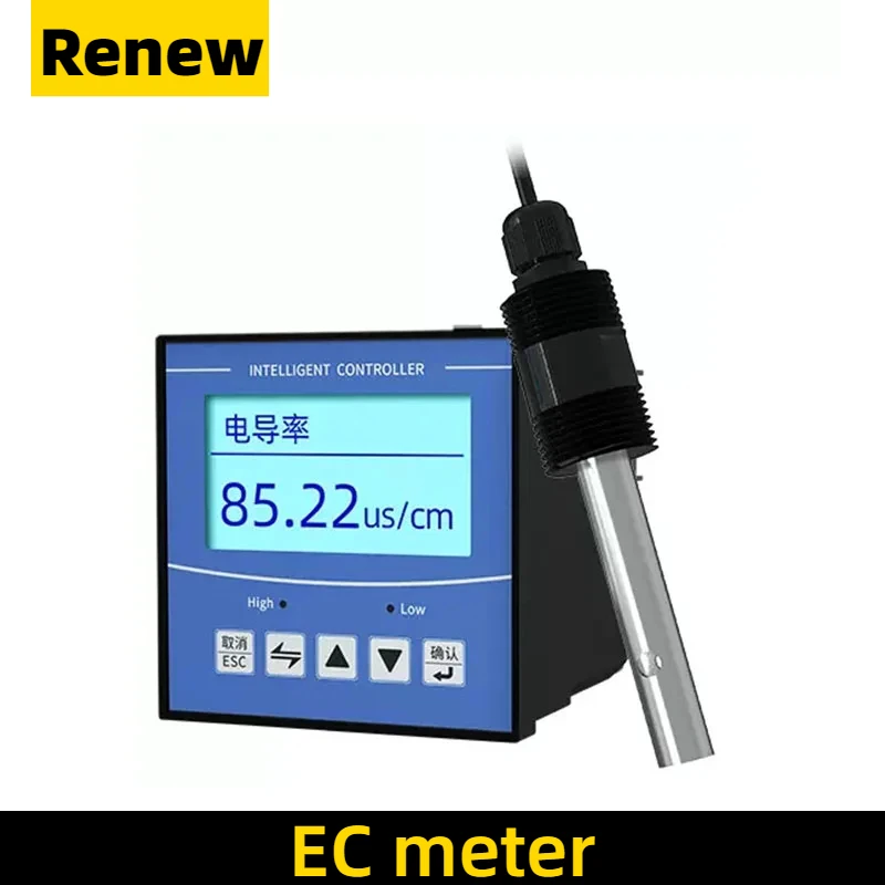 Industrial online conductivity meter EC meter pure water detection and analysis tester water quality sensor electrode probe