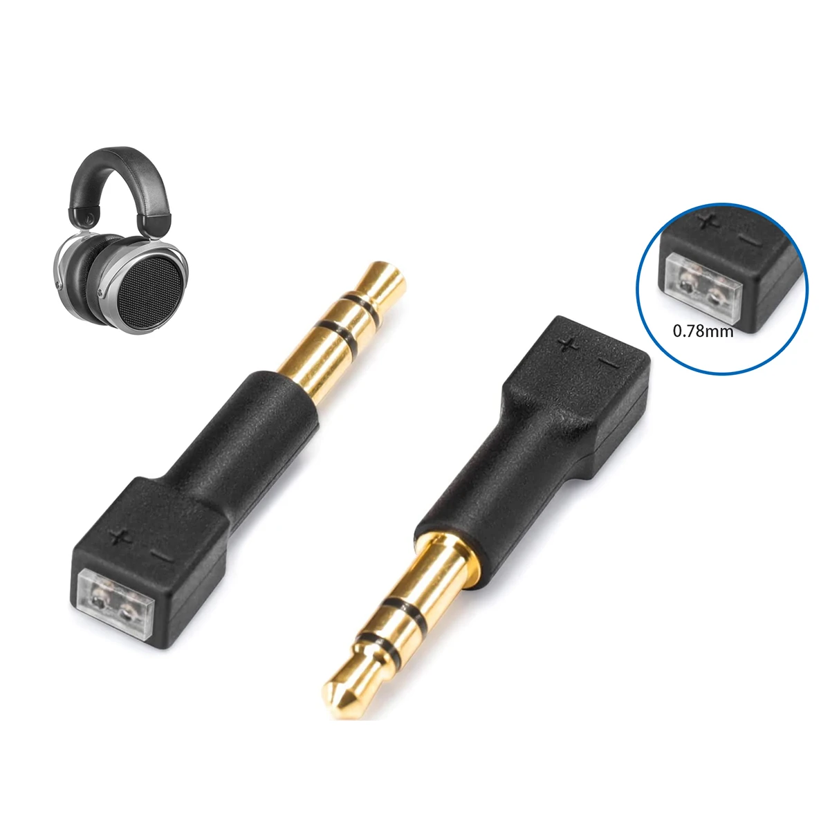 1 Pair 3.5Mm to MMCX Adapter for M1 M2 -1 WTD-3 Headphones Conversion Pin DIY Stereo Headset