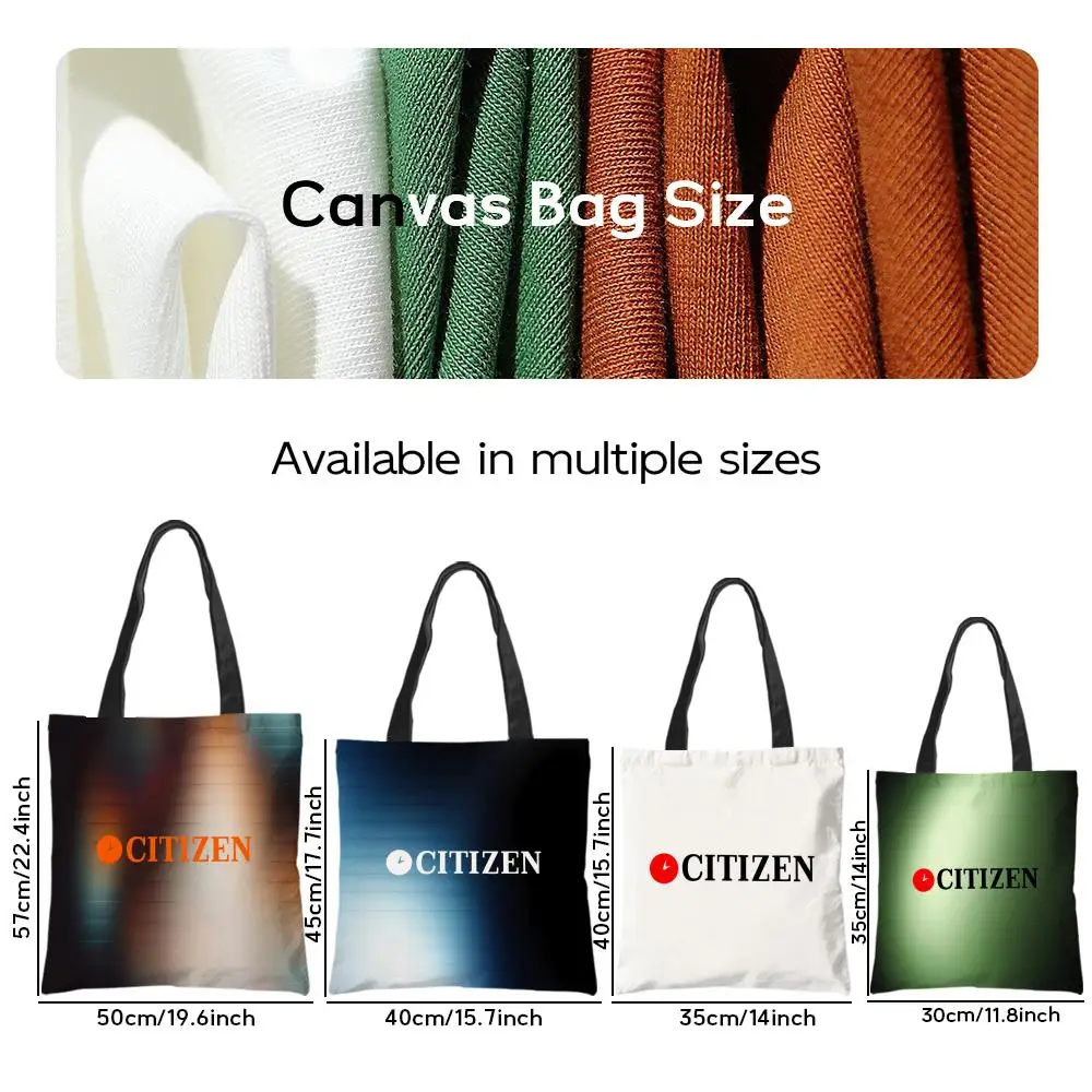 Storage Bags Aesthetic Canvas School Shoulder Bag Lightweight Grocery Shopping Bag Innovative ecological design C-Citizen