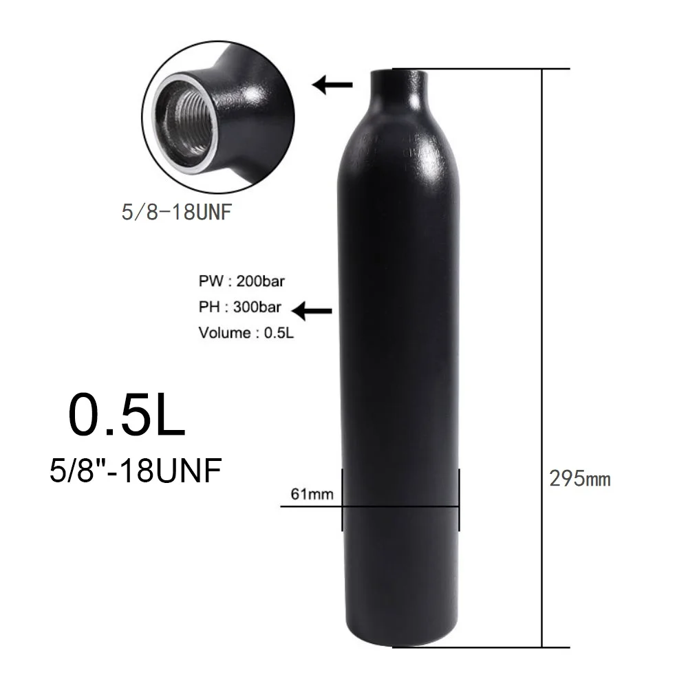 0.5L Aluminum Tank 5/8