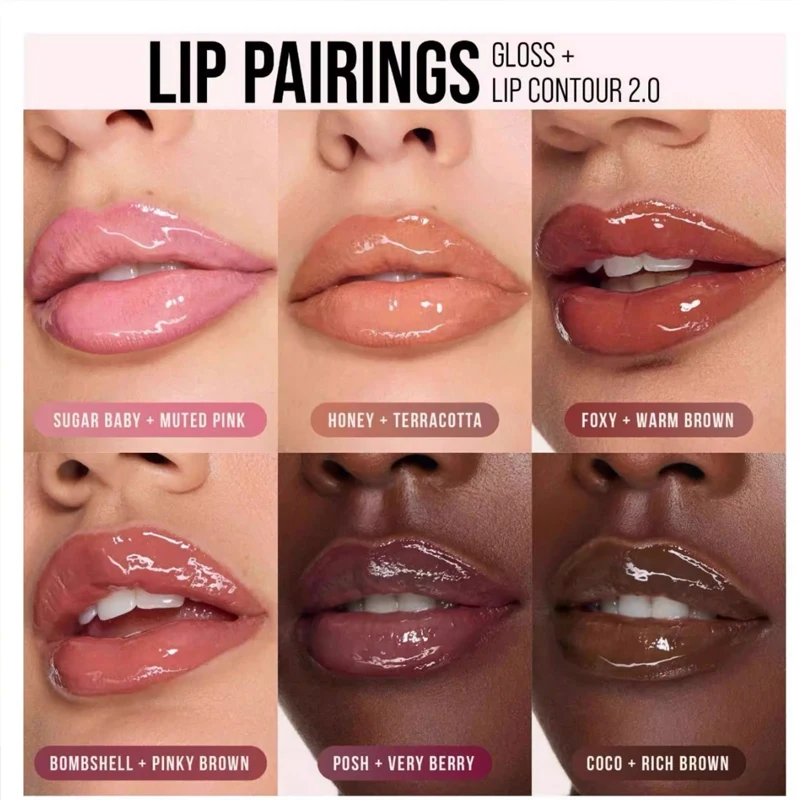 Novo brilho labial espelhado foxy bombshell coco com brilho ultra-alto 11 cores brilho labial sedoso protege e se importa para lábios bálsamo labial