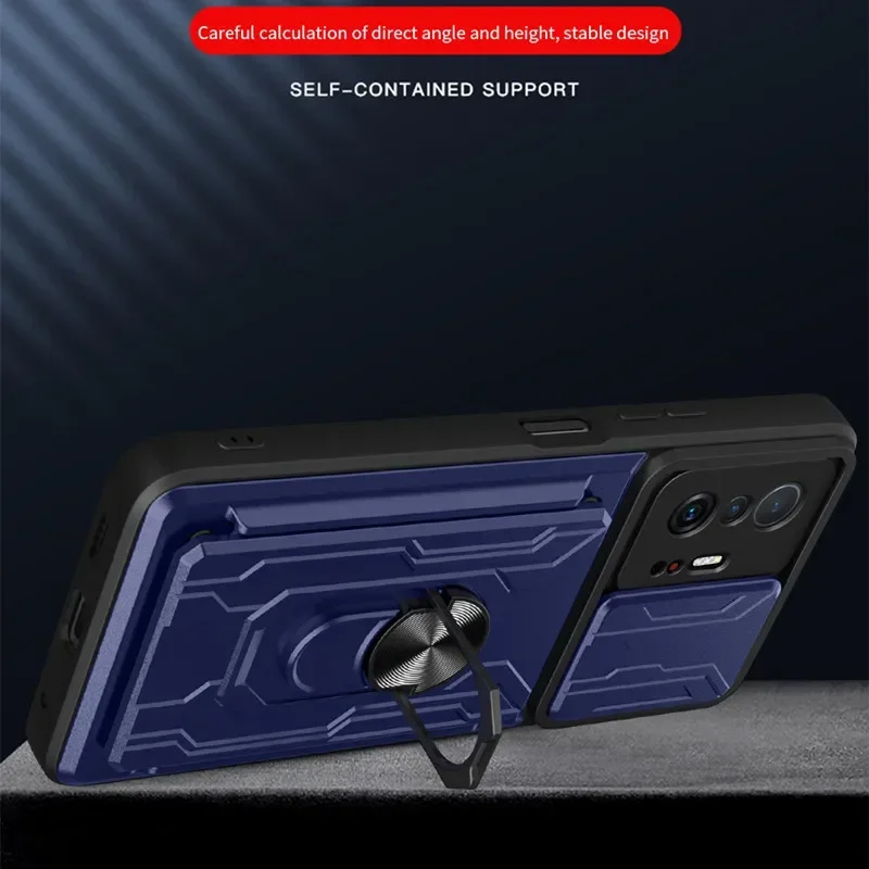 Schiebe-Kartensteckplatz-Paket-Hülle für Xiaomi Mi 11 Pro Lite 11T Redmi Note 11 Global 10S POCO X4 M4 Pro M3 F3 X3 Kamera-Schutz