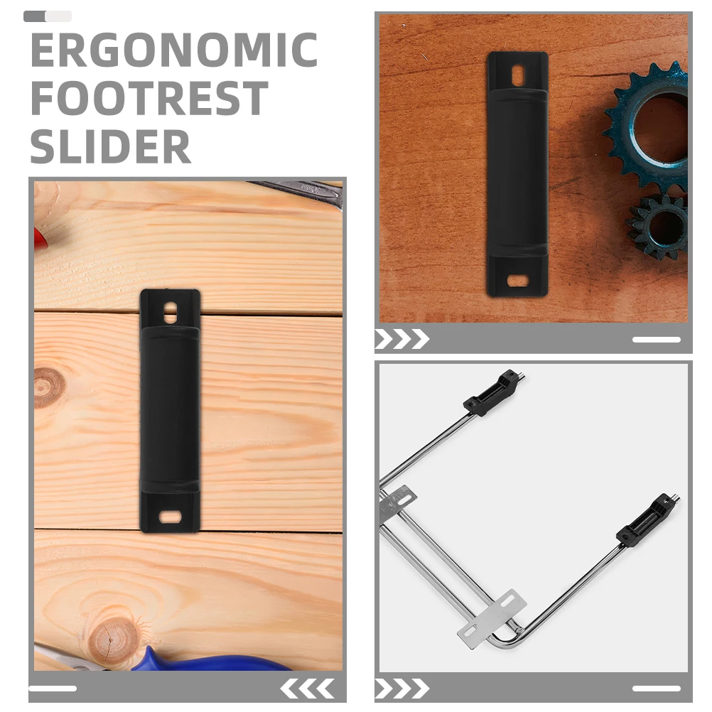 

4pcs Desk Chair Footrest Slider Lying Chairs Plastic Fixed Slide Seat Footrest Attachment Part Office Ergonomic Seat Accessories