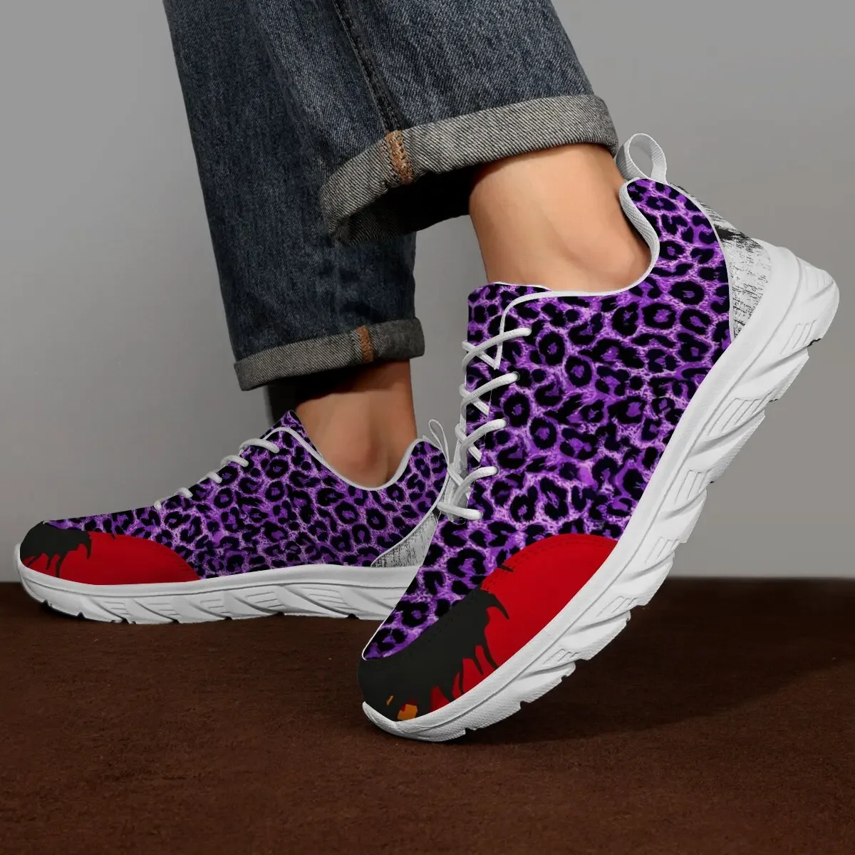 

Irregularly Patterned Fly-woven Flat Casual Lace-up Two-color Soft-soled Lightweight New Large-sized Sports Shoes for Children