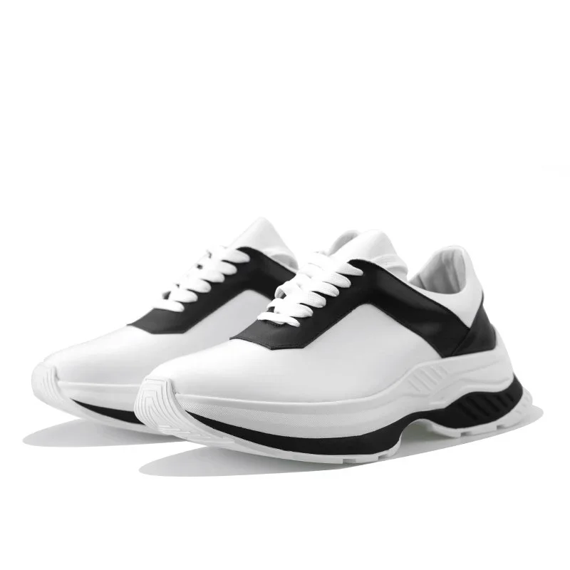 

Мужская обувь на плоской подошве, новые весенние кожаные туфли на толстой подошве для папы, повседневная мужская обувь на шнуровке большого размера, маленького размера