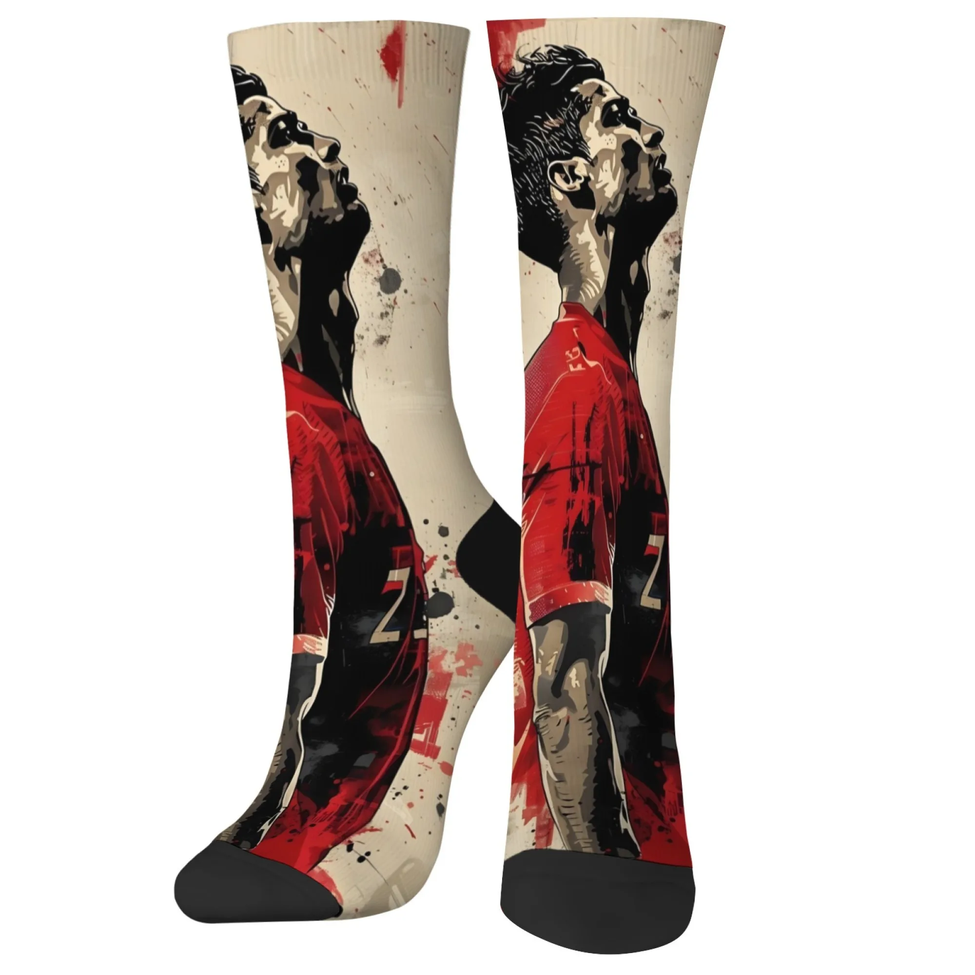 

Футбольные суперзвезды CR7 Криштиану Роналду, носки унисекс в стиле Харадзюку, мягкие удобные дышащие носки, новинка, забавные носки, подарок