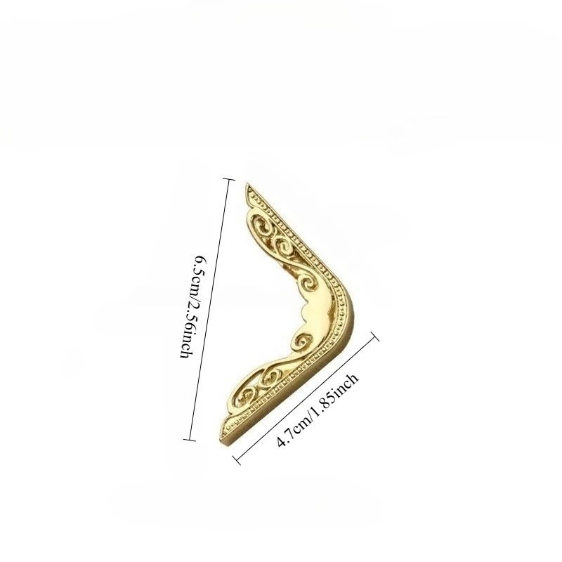 4Pcs Zinc Alloy Bag Corner Handbags Strap Cover Clasp Protector Corners Decor End Clips DIY Banding Hardware Accessories