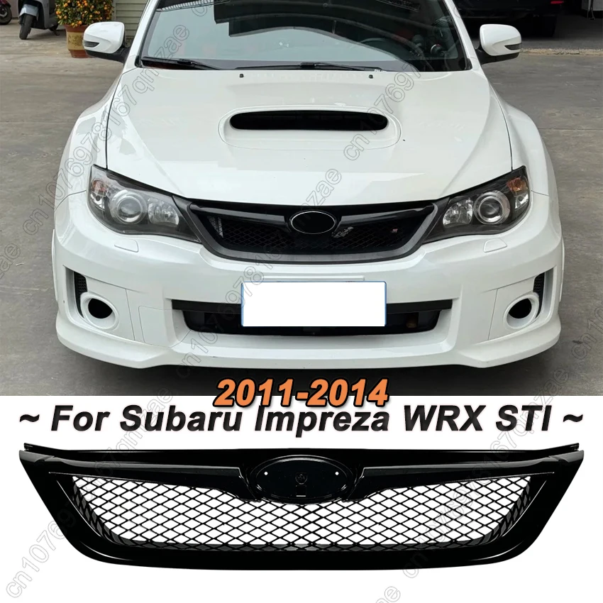 

For Subaru Impreza WRX STI 2011 2012 2013 2014 Front Bumper Grille Gloss Black Mesh Grill Car Styling Replacement Trim