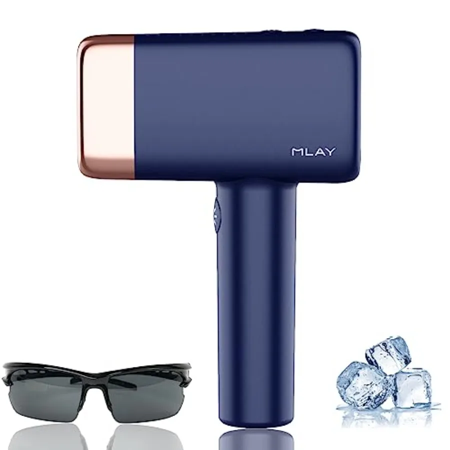 

Устройство для удаления волос IPL с охлаждением и защитой от ожогов, лазерный прибор для перманентного удаления волос на всем теле, для домашнего использования, для женщин и мужчин, синий