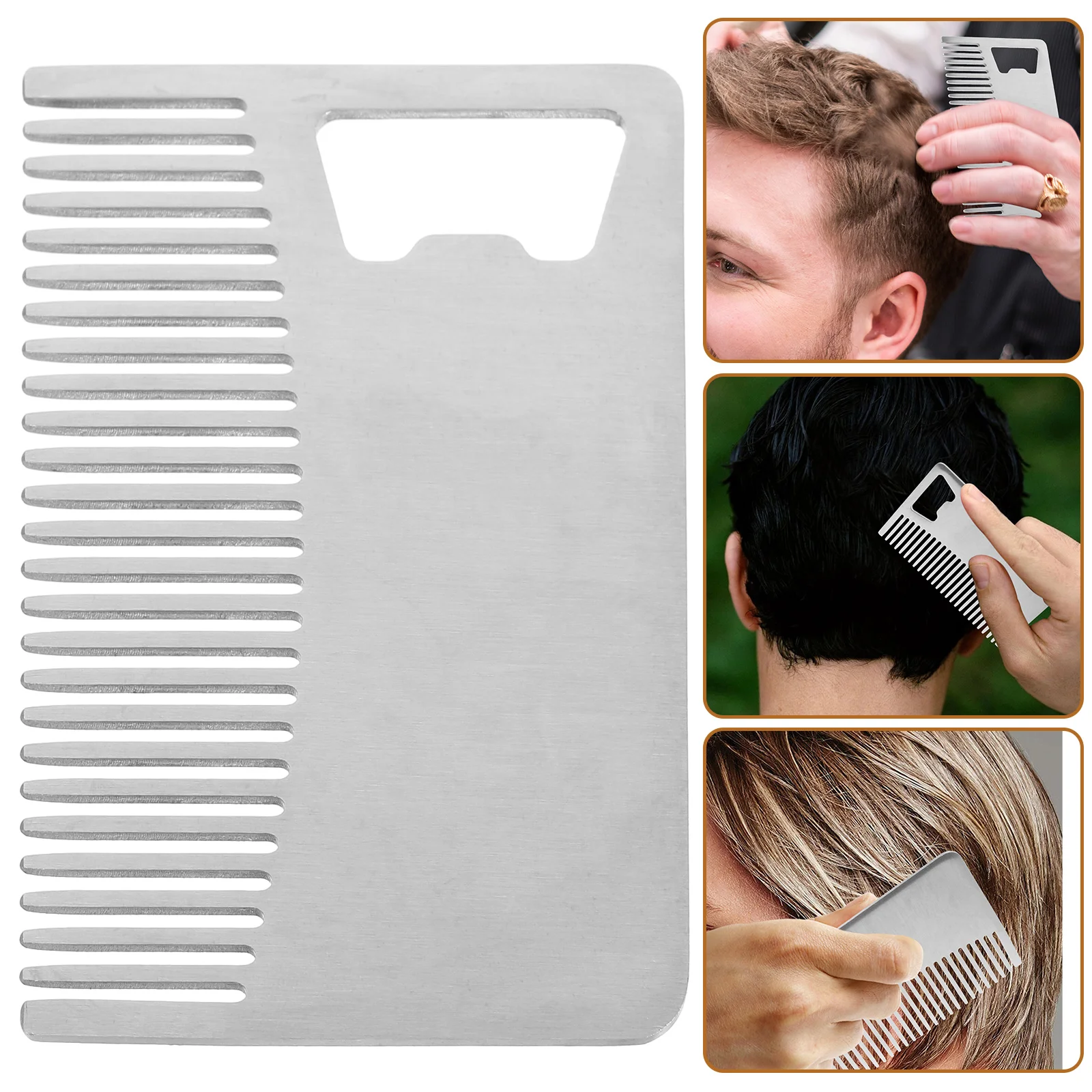 

Card Comb Styling Comb for Men Oil Beard Protection Barber Brush Stainless Steel Hair Cutting Man