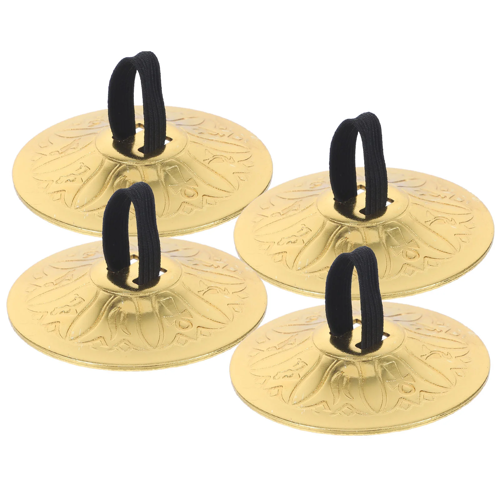 

2 Pairs Belly Dancing Finger Cymbal Cymbals Mini Dress Small Copper Instruments Musical for Kids Dancer Ball Party Metal