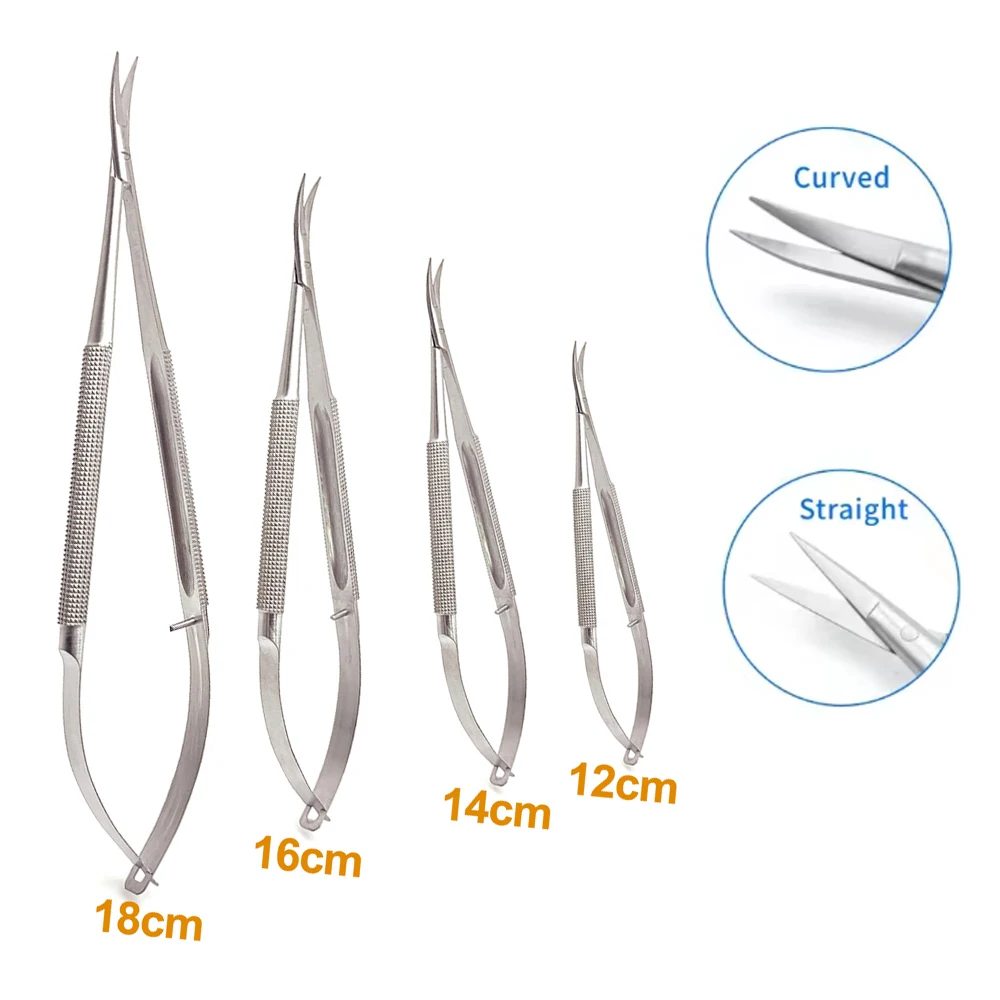 

Fine Tip Castroviejo Cornea Scissors Stainless Steel Ophthalmic Surgical Instrument for Eye Surgery and Dental Applications
