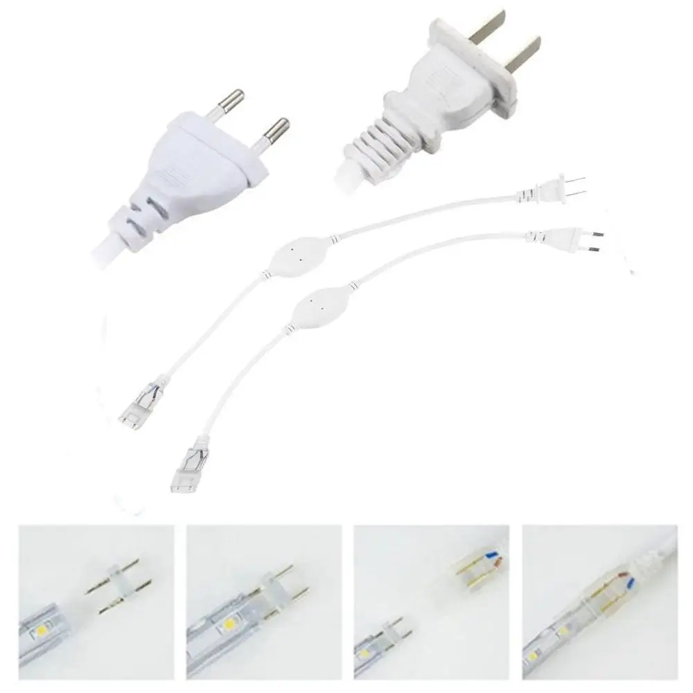 SMD Fashion LED Soket AC220V 2 Pin Plug Lampu Led LED Strip Lampu Bar Lampu LED Strip