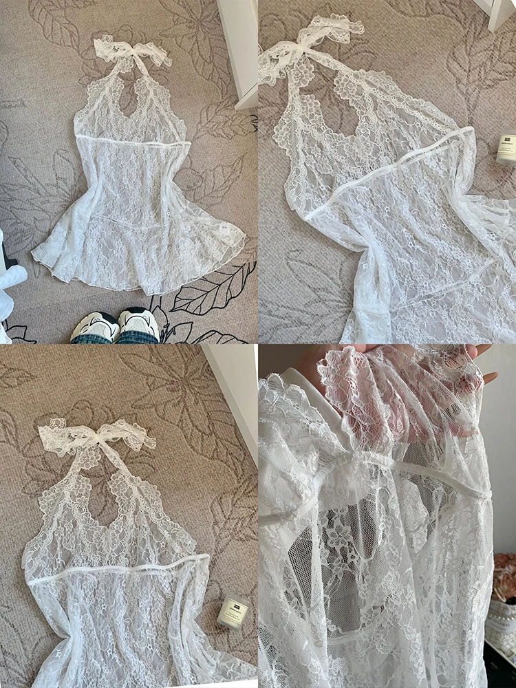 

Нежный и пикантный кружевной топ на бретельках, мягкий, в стиле «конфетка», с вырезом на шее, новинка весны, для женщин больших размеров, для ношения под одеждой, как нижний слой.