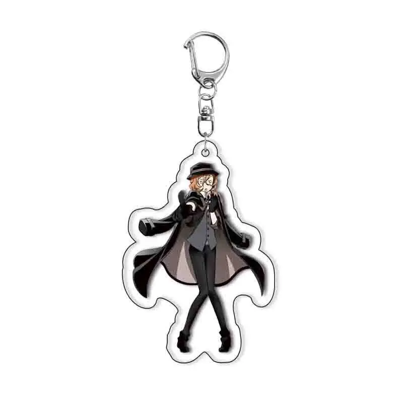 Bungou Stray Dogs Anime Acrylic Keychain Nakajima Atsushi Double Sided Pendant Keyring Literary Stray Dogs Peripherals In Stock