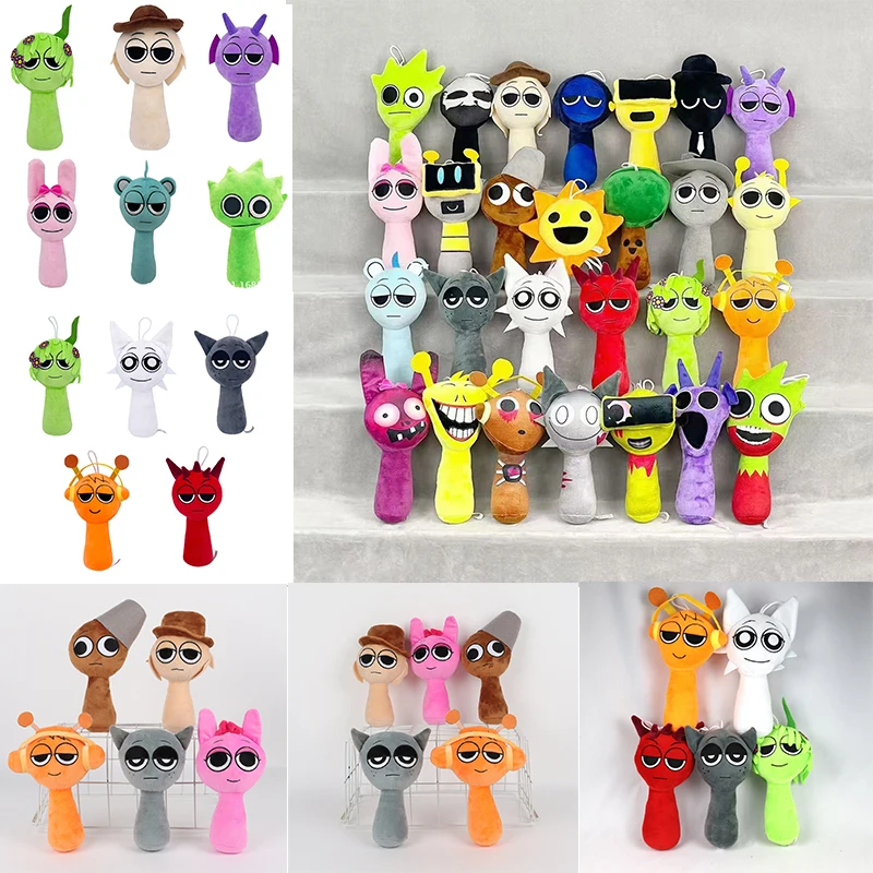 1pcs Sprunki Incredibox Plush Toys 20cm Wenda Sprunki Stuffed Dolls New Horror Game Cute Pillow Soft Toy for Fans Birthday Gifts