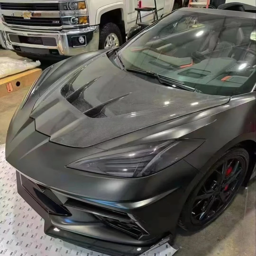 

ZR1 Vent Style Carbon Fiber Hood Bonnet For Chevrolet Corvette C8 Bodykit