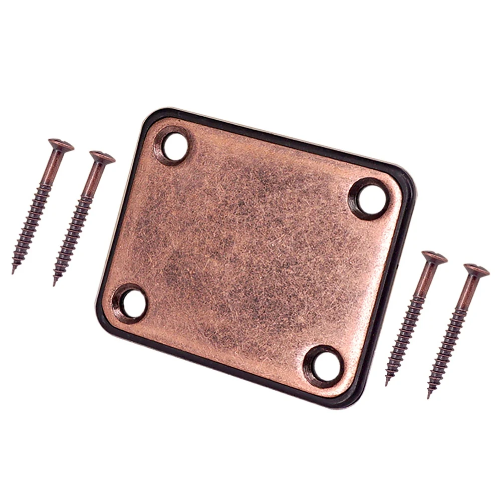ABPF 4-Hole Bending Electric Guitar Neck Connecting Plate for Handle Strength Plate with 4 Screws