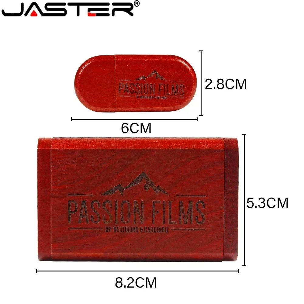JASTER 20 sztuk / partia (bezpłatne logo) Pamięć USB 2.0 Drewniana Pendrive 4GB 8GB 16GB 32GB 64GB 128GB Pamięć Spersonalizowane prezenty