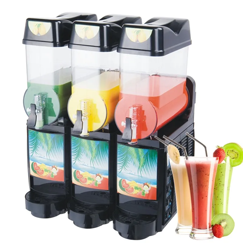 

3 Tanks Ice Slush Machine Snow Melting Commercial Frozen Drink Slush Machine
